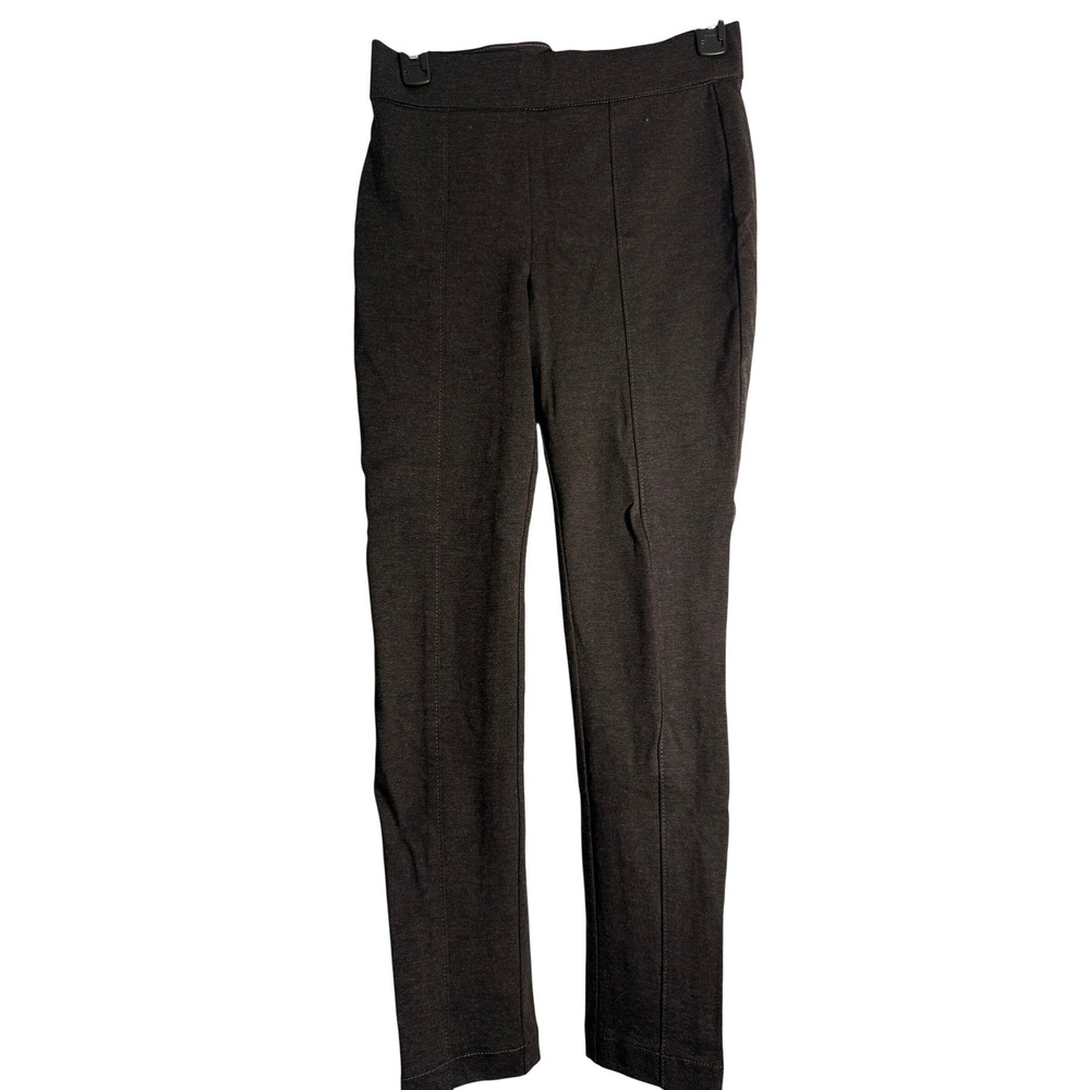 Anne Klein Womens Charcoal Gray Ponte Knit Pull On Skinny Pants Size XS Seamed